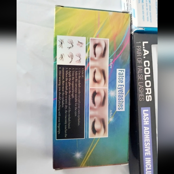 *: New L.A. Colors FANTASY FESTIVAL False Lashes Fake Eyelashes 3D duo adhesive - Picture 5 of 7